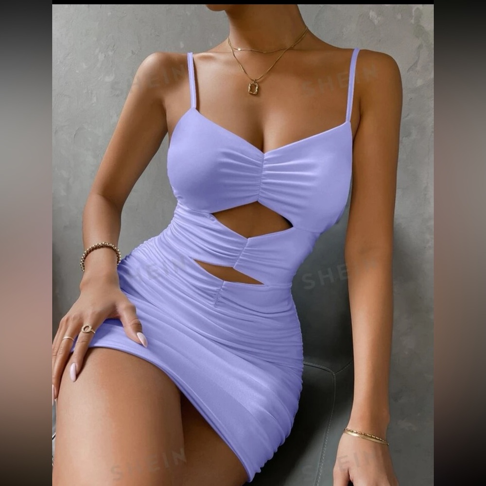 Purple short dress